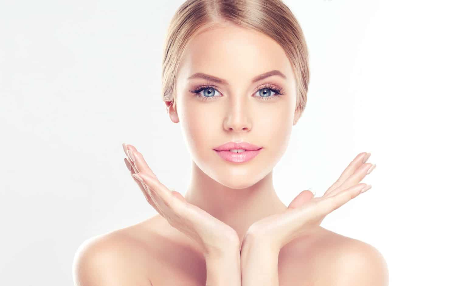 Facial Dermal Fillers Female patient after receiving dermal fillers